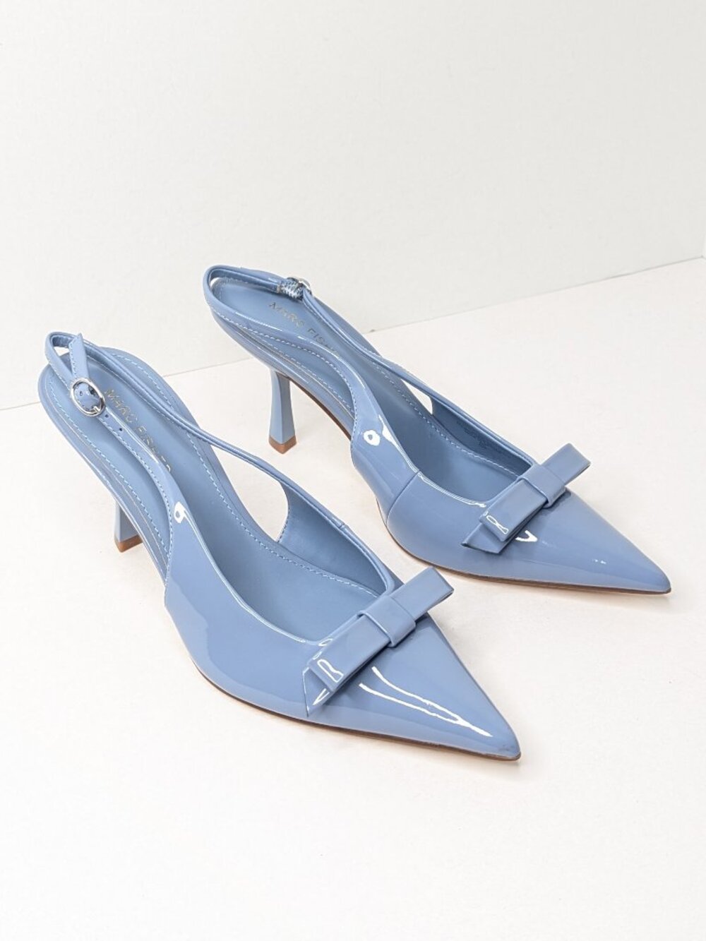 Marc Fisher Rayma Bow Slingback Sandals Blue Womens 9